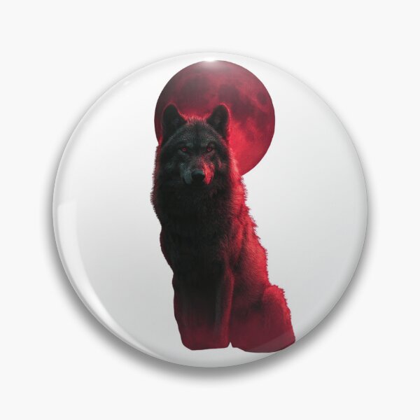 Item preview, Blood Moon Black Wolf- Dark Mystic Silhouette  designed and sold by LC&LCPlatform.