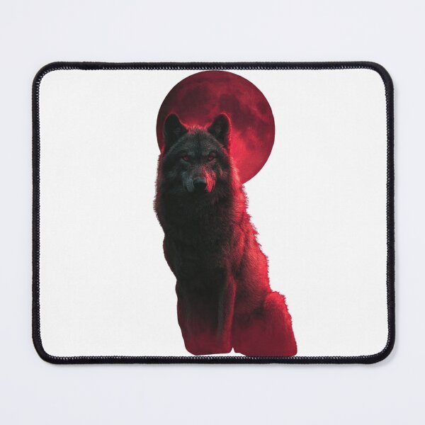 Item preview, Blood Moon Black Wolf- Dark Mystic Silhouette designed and sold by LC&LCPlatform.