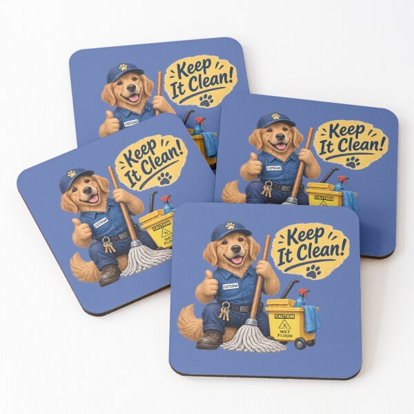 Item preview, Custodian Dog  Keep it Clean  1A designed and sold by CrumbBumStudio.