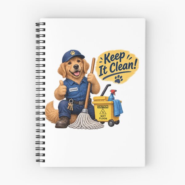 Item preview, Custodian Dog  Keep it Clean  1A designed and sold by CrumbBumStudio.