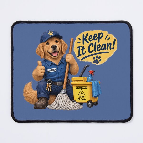 Item preview, Custodian Dog Keep it Clean 1A designed and sold by CrumbBumStudio.