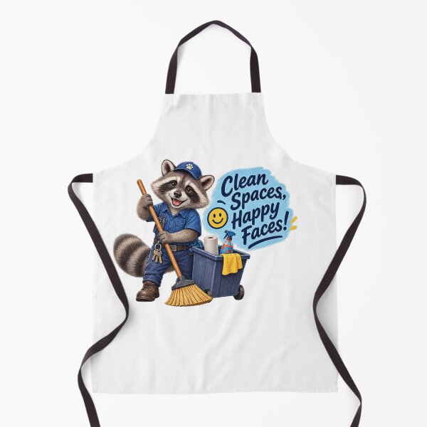 Item preview, Custodian Racoon Clean Spaces, Happy Faces  1A designed and sold by CrumbBumStudio.