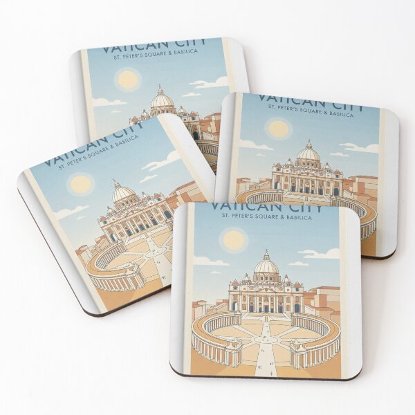 Item preview, Vatican City St. Peter’s Basilica & Square Travel Poster designed and sold by ElartedeNoel.