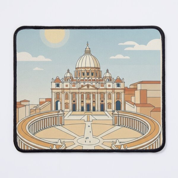 Item preview, Vatican City St. Peter’s Basilica & Square Travel Poster designed and sold by ElartedeNoel.