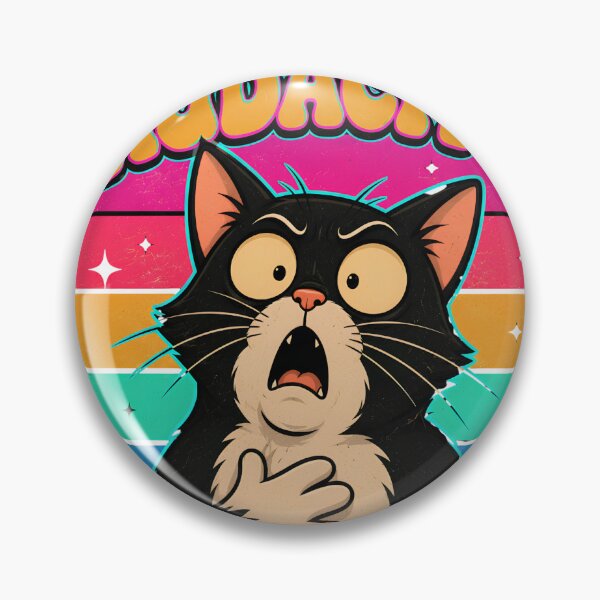 Item preview, The Audacity Funny Shocked Cat Sarcastic Cat Meme designed and sold by Retro Whiskers.