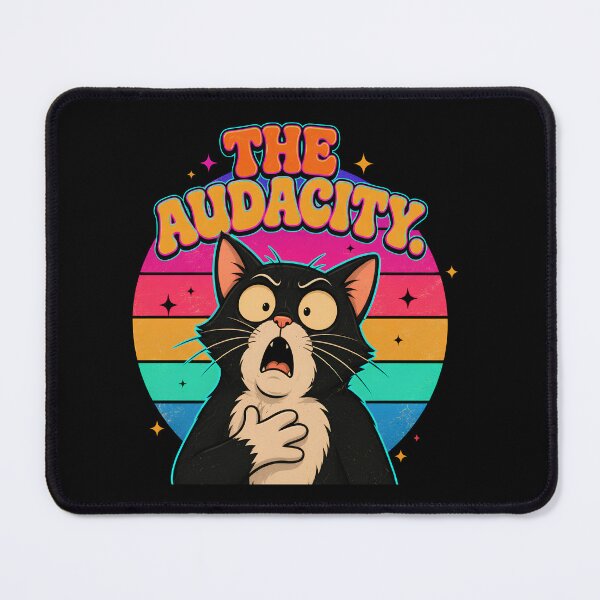 Item preview, The Audacity Funny Shocked Cat Sarcastic Cat Meme designed and sold by Retro Whiskers.