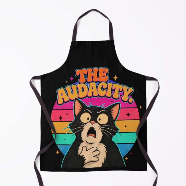 Item preview, The Audacity Funny Shocked Cat Sarcastic Cat Meme designed and sold by Retro Whiskers.