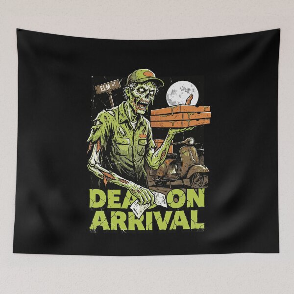 Item preview, Dead On Arrival Funny Zombie Pizza Delivery Halloween designed and sold by Uglyandcute.