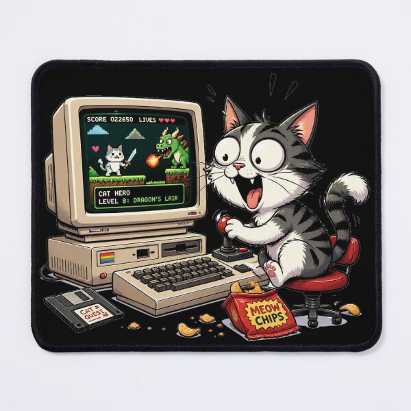 Item preview, Meow retro gamer designed and sold by Talpha.