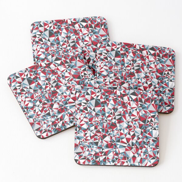 Item preview, Red, White, Blue, Black & Gray Triangular Mosaic Pattern Design designed and sold by DymondDesigns.