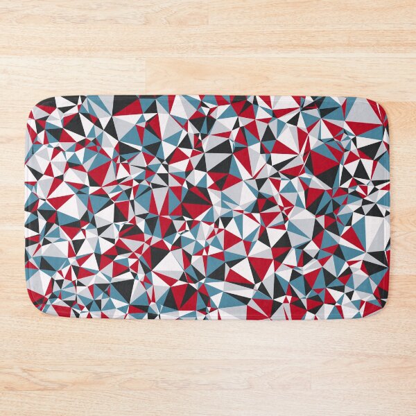 Item preview, Red, White, Blue, Black & Gray Triangular Mosaic Pattern Design designed and sold by DymondDesigns.