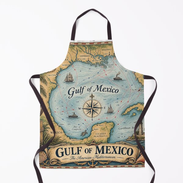 Item preview, Golfo de México – El Mediterráneo americano. Carta náutica clásica. designed and sold by Past in Threads.