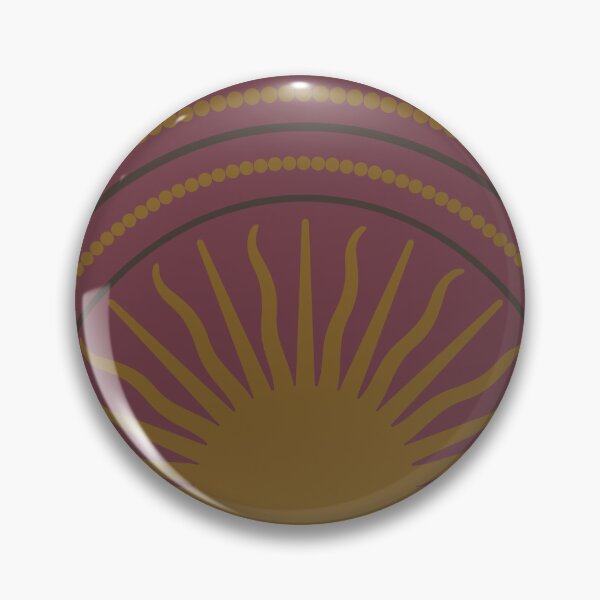 Item preview, Scalloped Suns in Oxblood and Antique Gold designed and sold by YesterdayColl.