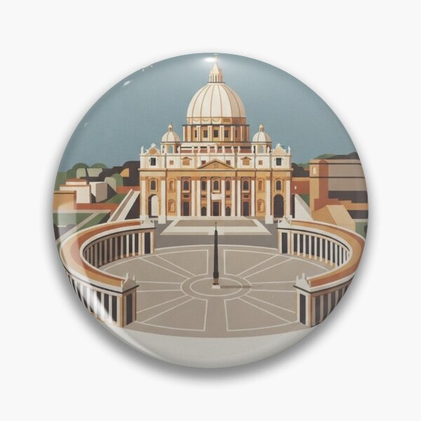 Item preview, Vatican City St. Peter’s Basilica & Square Travel Poster designed and sold by ElartedeNoel.