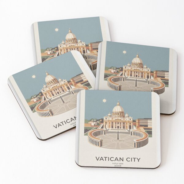 Item preview, Vatican City St. Peter’s Basilica & Square Travel Poster designed and sold by ElartedeNoel.