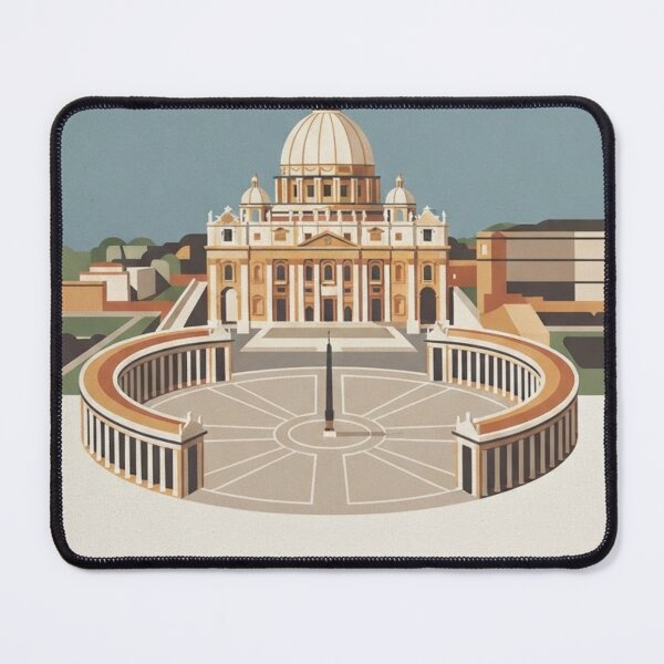 Item preview, Vatican City St. Peter’s Basilica & Square Travel Poster designed and sold by ElartedeNoel.