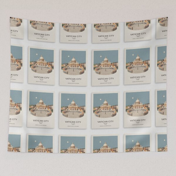 Item preview, Vatican City St. Peter’s Basilica & Square Travel Poster designed and sold by ElartedeNoel.