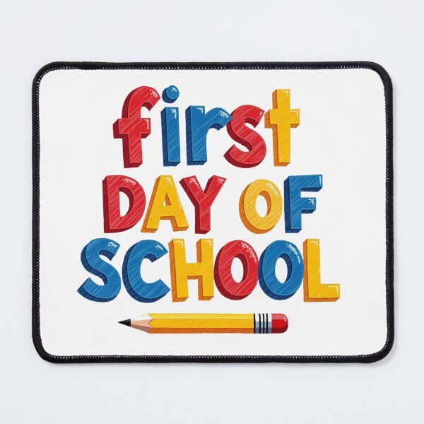 Item preview, First day of school colorful letters with pencil designed and sold by Prints by Mat.