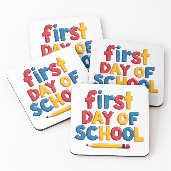 Item preview, First day of school colorful letters with pencil designed and sold by Prints by Mat.