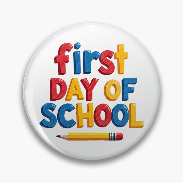 Item preview, First day of school colorful letters with pencil designed and sold by Prints by Mat.