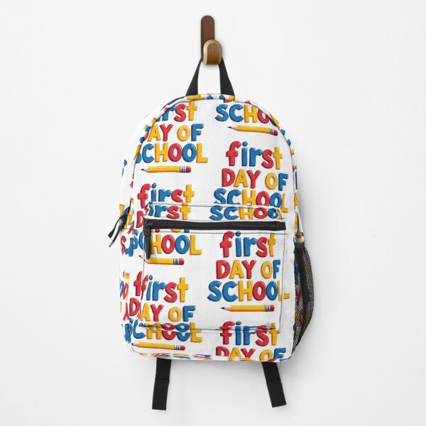 Item preview, First day of school colorful letters with pencil designed and sold by Prints by Mat.