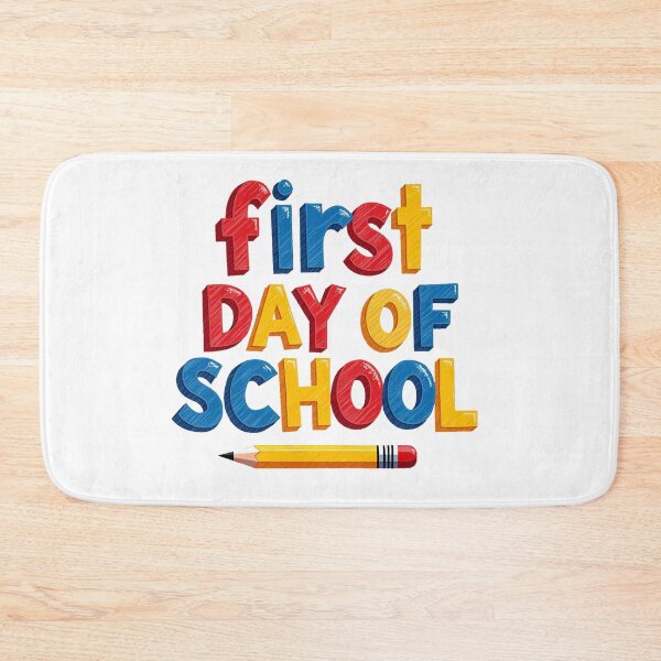 Item preview, First day of school colorful letters with pencil designed and sold by Prints by Mat.
