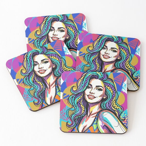 Item preview, Retro Pop Art Memphis Portrait of a Woman designed and sold by JonelleTshirts.