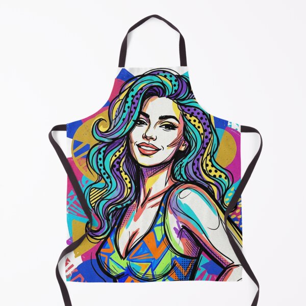 Item preview, Retro Pop Art Memphis Portrait of a Woman designed and sold by JonelleTshirts.