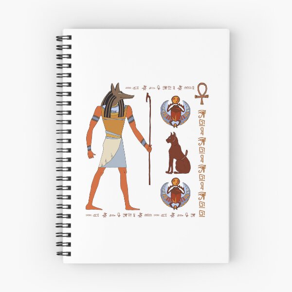 Item preview, Anubis Egyptian God Art | Underworld Deity Illustration | Sacred Scarab Ankh Symbols designed and sold by GulfSignature.