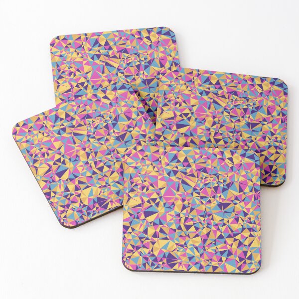 Item preview, Pink, Purple, Yellow, Gold & Blue Triangular Mosaic Pattern Design designed and sold by DymondDesigns.