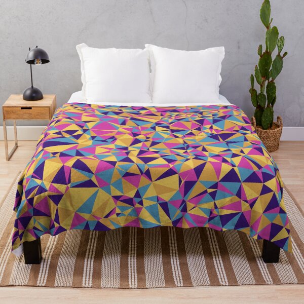 Item preview, Pink, Purple, Yellow, Gold & Blue Triangular Mosaic Pattern Design designed and sold by DymondDesigns.