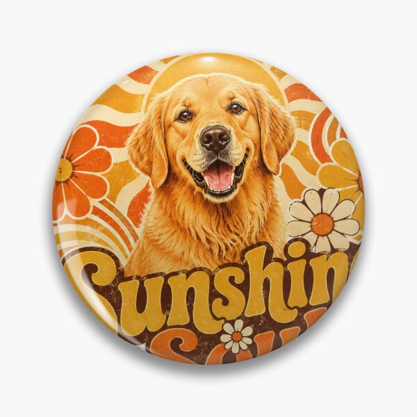 Item preview, Sunshine Soul Golden Retriever Retro designed and sold by A Light Worker.