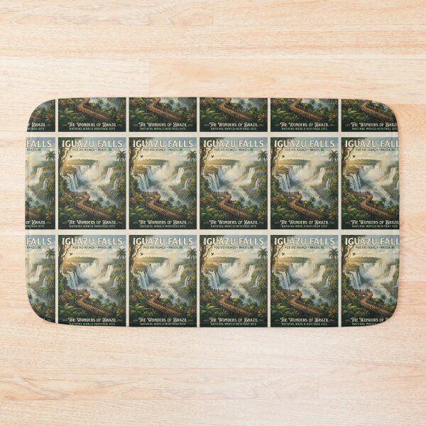 Item preview,  Iguaçu Falls – Vintage Brazil Travel Poster designed and sold by ElartedeNoel.