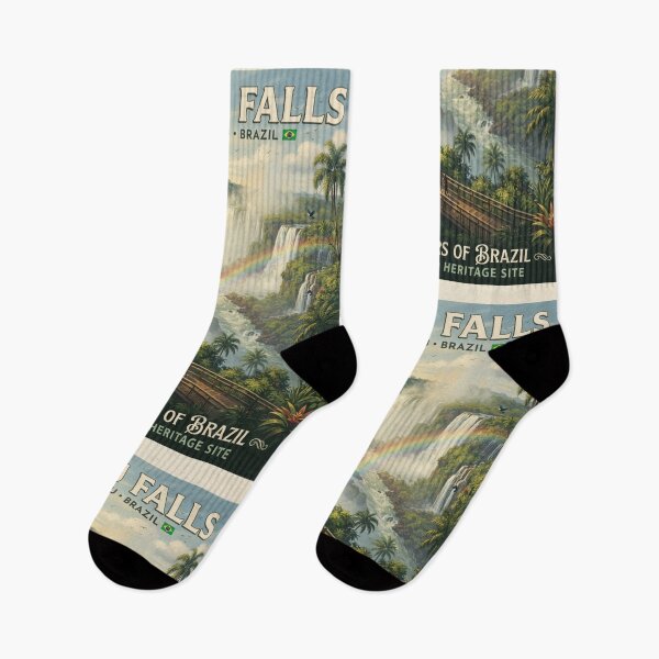 Item preview,  Iguaçu Falls – Vintage Brazil Travel Poster designed and sold by ElartedeNoel.