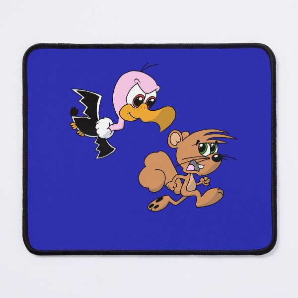 Item preview, Cute Kawaii Scooter the Squirrel Running From Quick Vulture designed and sold by CozyCritters8.