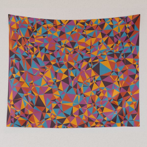 Item preview, Pink, Purple, Orange, Red & Blue Triangular Mosaic Pattern Design designed and sold by DymondDesigns.