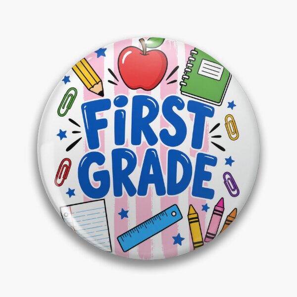 Item preview, first grade back to school classroom supplies apple art designed and sold by ROUX-ART.