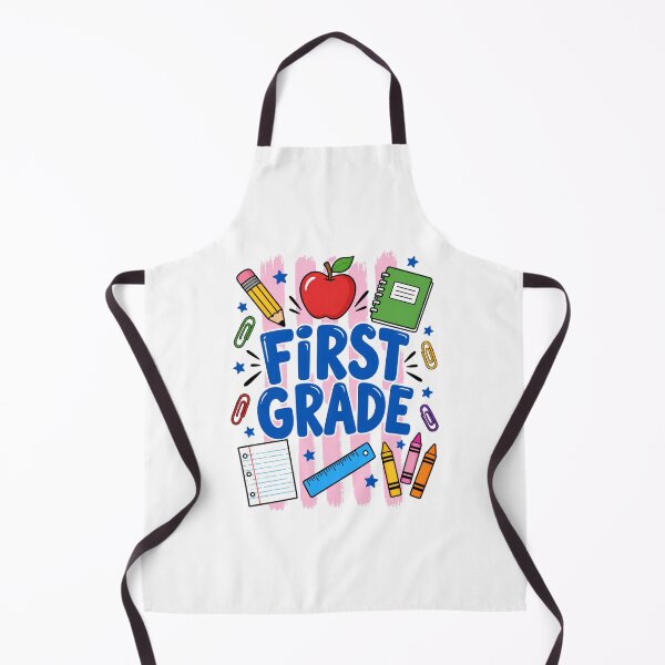 Item preview, first grade back to school classroom supplies apple art designed and sold by ROUX-ART.