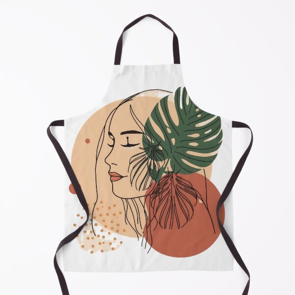 Item preview, Minimalist Boho Woman Face Line Art with Tropical Leaves designed and sold by VisualVerseLab.