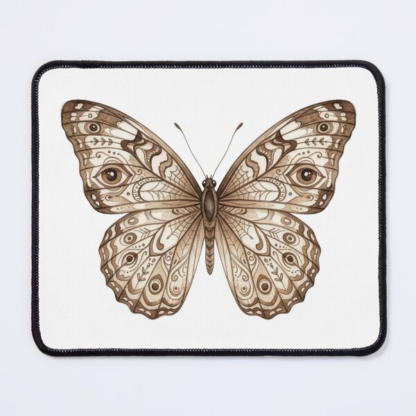 Item preview, Mystical Eye Butterfly Engraving Illustration Art designed and sold by TheWildLanding.
