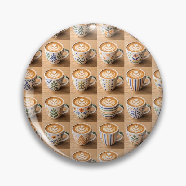 Item preview, Repeating Pattern Of Coffee Cups designed and sold by Home Decor Art.