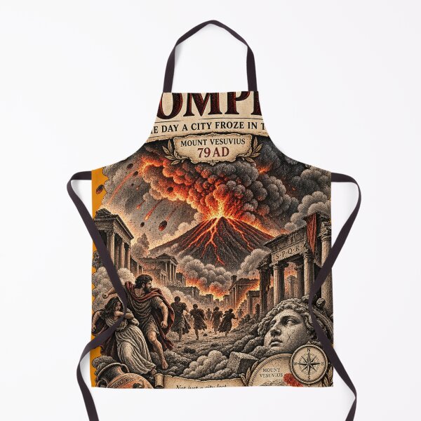 Item preview, Pompeii 79 AD – Mount Vesuvius Eruption Vintage Historical Engraving designed and sold by LmonioressXxx.
