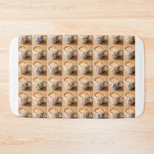 Item preview, Repeating Pattern Of Coffee Cups designed and sold by Home Decor Art.