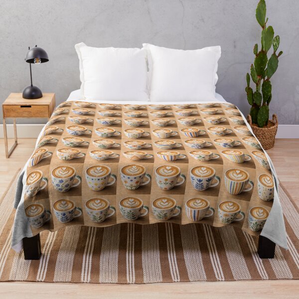 Item preview, Repeating Pattern Of Coffee Cups designed and sold by Home Decor Art.