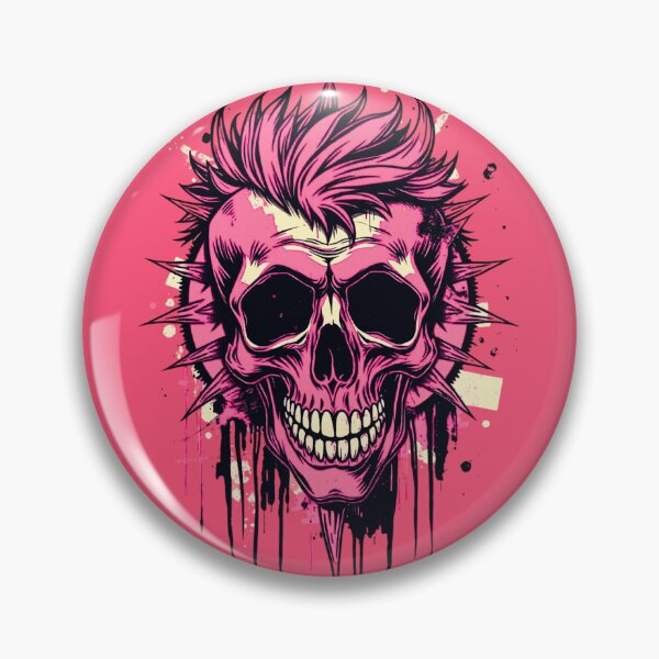 Item preview, Pink Punk Skull Mohican - Distressed Gritty Streetwear Graphic designed and sold by ERODED SELF.