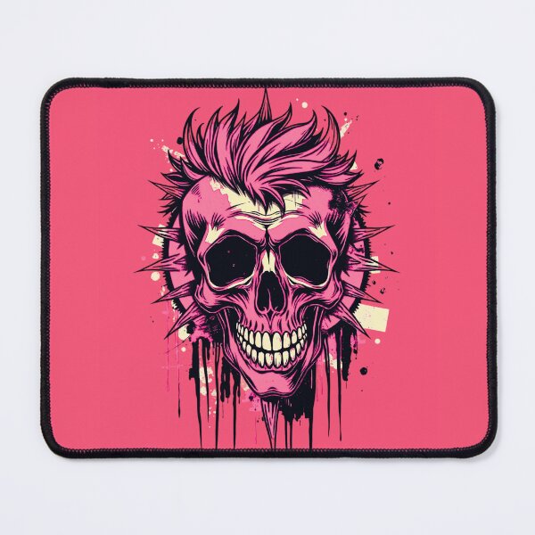 Item preview, Pink Punk Skull Mohican - Distressed Gritty Streetwear Graphic designed and sold by ERODED SELF.