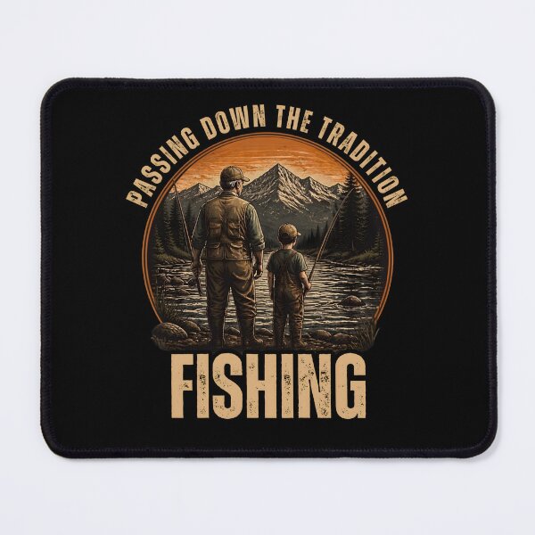 Item preview, Passing Down The Tradition Fishing Vintage Outdoor Apparel designed and sold by LeSoniPapaPrint.