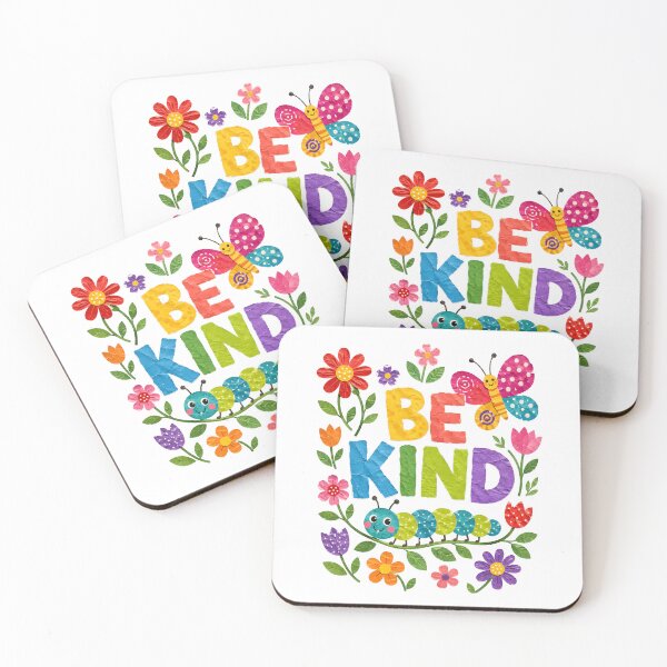 Item preview, Be Kind Caterpillar Butterfly Floral Watercolor designed and sold by metalsnak.