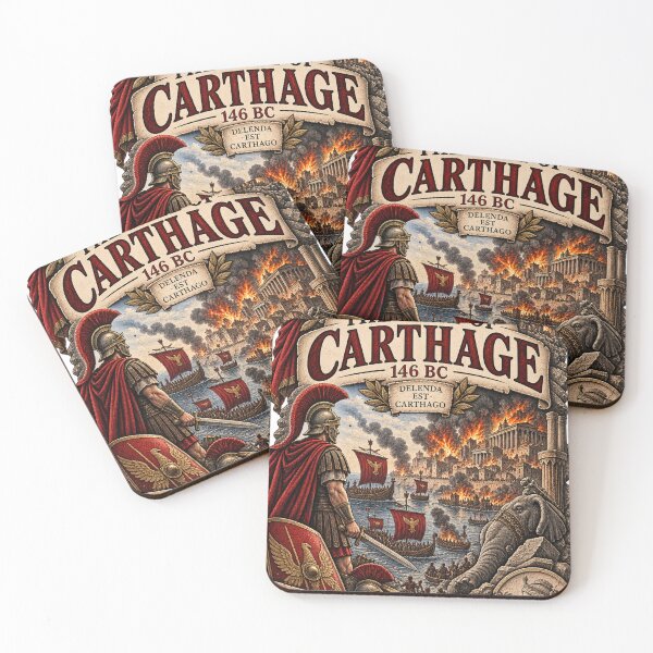 Item preview, Fall of Carthage 146 BC – Ancient Rome Vintage Historical Engraving designed and sold by LmonioressXxx.