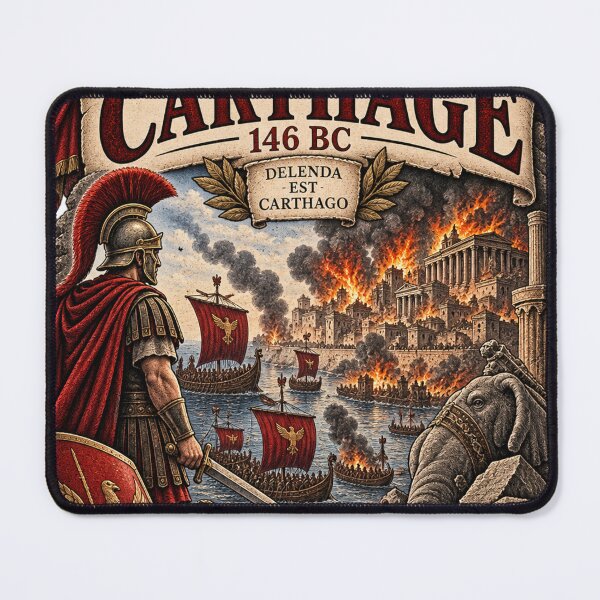 Item preview, Fall of Carthage 146 BC – Ancient Rome Vintage Historical Engraving designed and sold by LmonioressXxx.